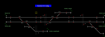Szolnok D-C elág. állomás helyszínrajza (T2 Helyszínrajzi kép)