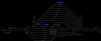 Dorog állomás helyszínrajza (T2 Helyszínrajzi kép)