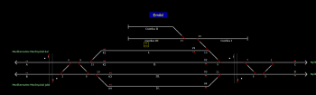 Emőd állomás helyszínrajza (T2 Helyszínrajzi kép)