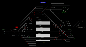 Füzesabony állomás helyszínrajza (T2 Helyszínrajzi kép)