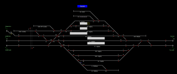 Aszód állomás helyszínrajza (T2 Helyszínrajzi kép)