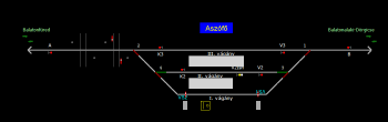 Aszófő állomás helyszínrajza (T2 Helyszínrajzi kép)