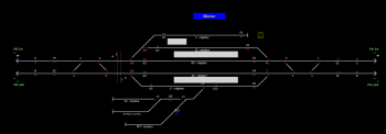 Monor állomás helyszínrajza (T2 Helyszínrajzi kép)