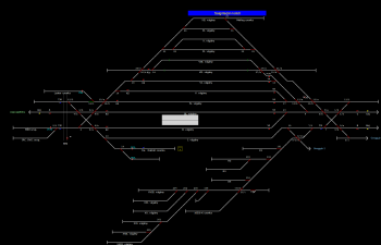 Salgótarján külső állomás helyszínrajza (T2 Helyszínrajzi kép)