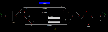 Taksony állomás helyszínrajza (T2 Helyszínrajzi kép)