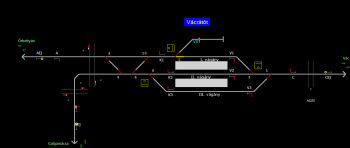 Vácrátót állomás helyszínrajza (T2 Helyszínrajzi kép)