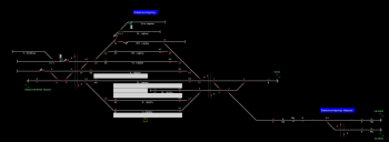 Balatonszentgyörgy állomás helyszínrajza