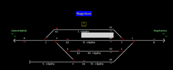 Nagyrécse állomás helyszínrajza