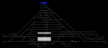 Gyékényes állomás helyszínrajza