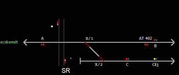 Kecskemét állomás helyszínrajza