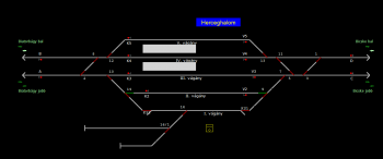 Herceghalom állomás helyszínrajza
